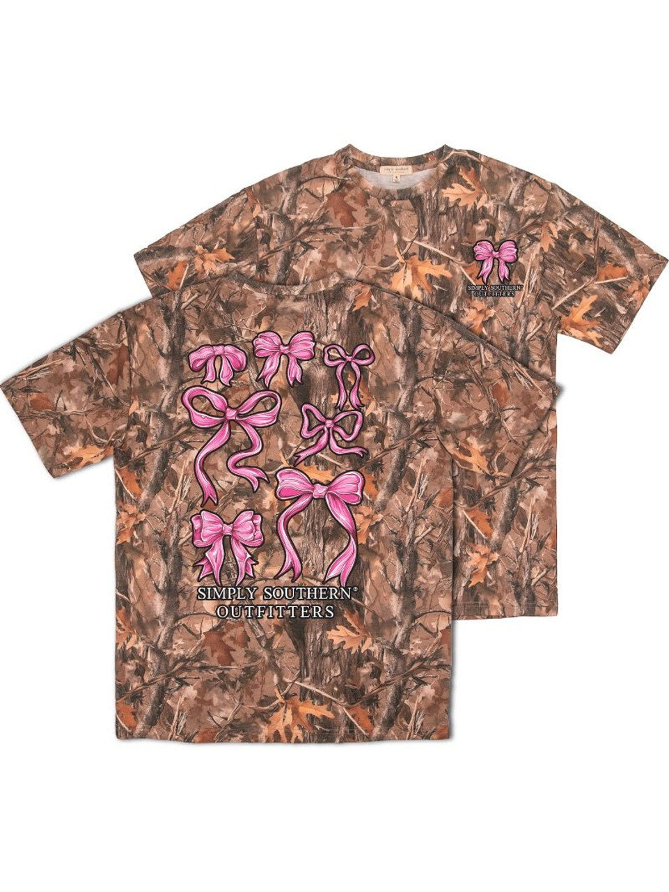 PINK BOWS CAMO TEE