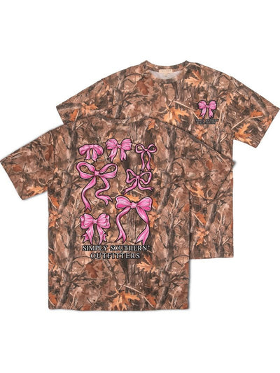PINK BOWS CAMO TEE