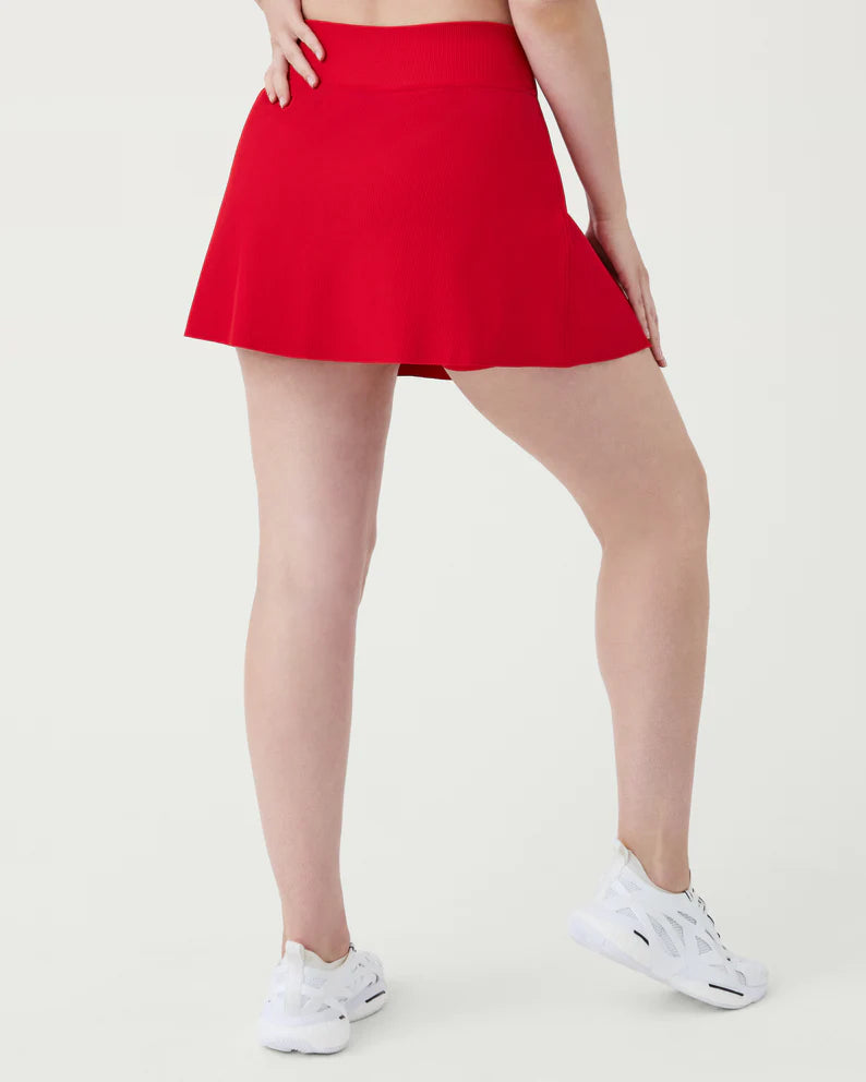 Contour Rib Front Slit Skort