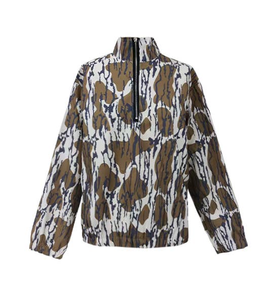 Bottomland camo quarter zip rain jacket
