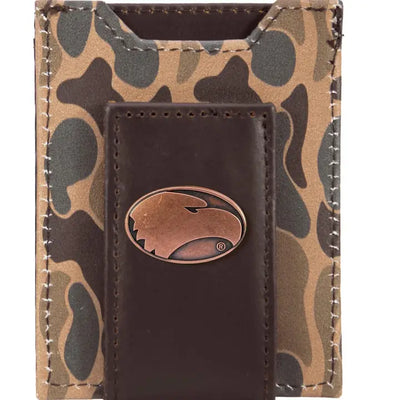 MENS LEATHER MAGNETIC CARD HOLDER/MONEY CLIP WALLET