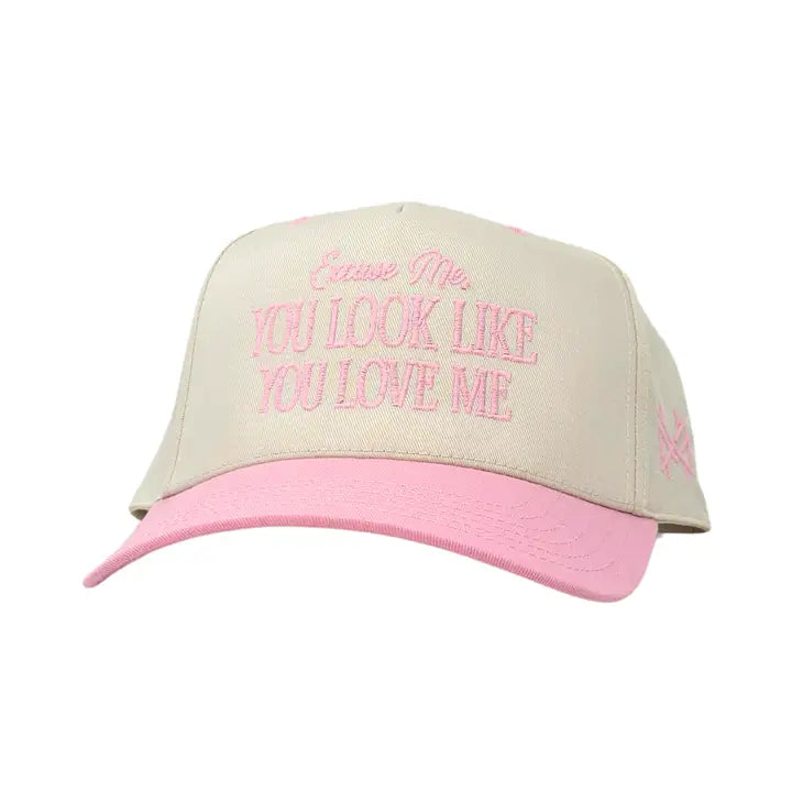 EXCUSE ME, YOU LOOK LIKE YOU LOVE ME TRUCKER HAT