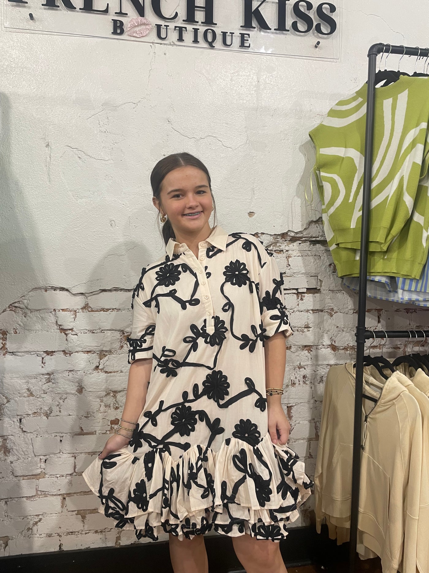 IVANNA FLORAL EMBROIDERED DRESS