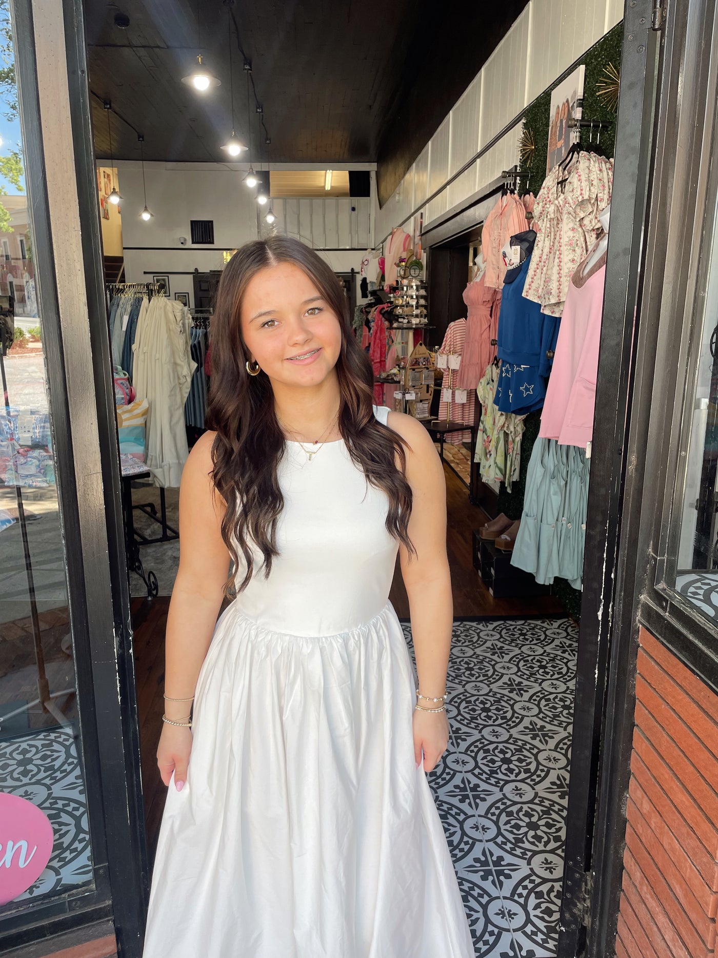 LYON HIGH NECK COMBINATION MIDI DRESS