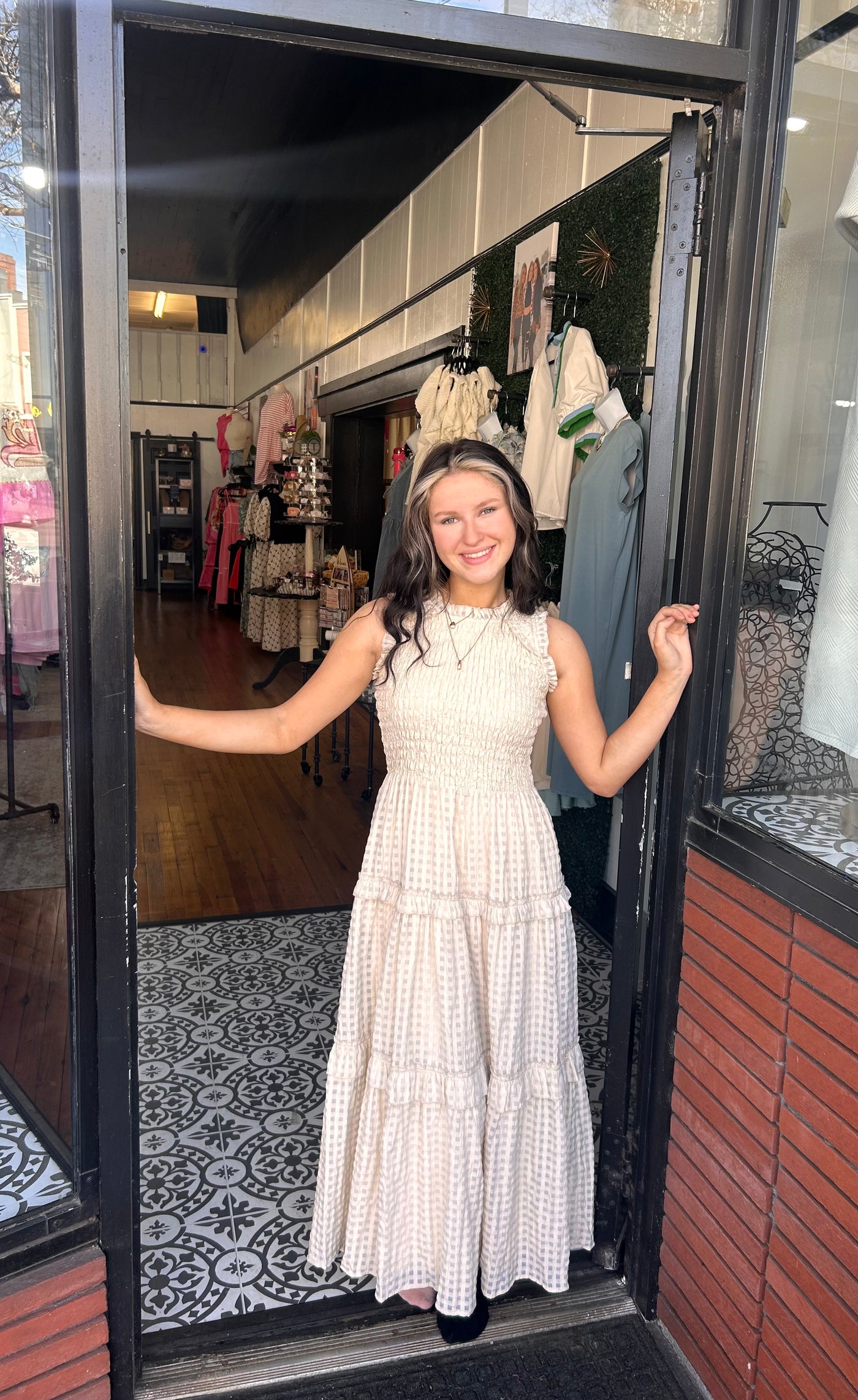 ISN'T SHE LOVELY GINGHAM DRESS