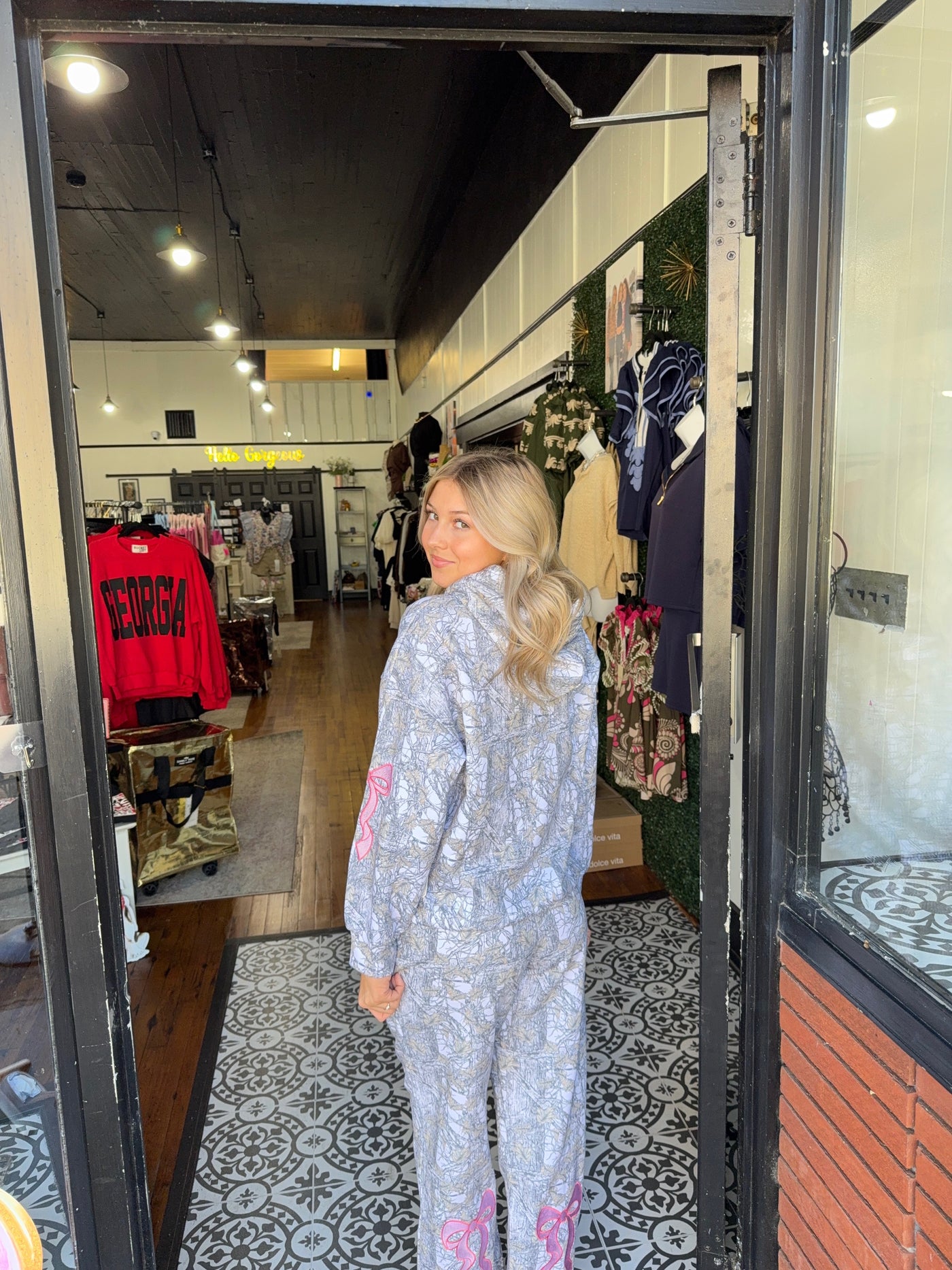 ALICE CAMO BOW JOGGERS