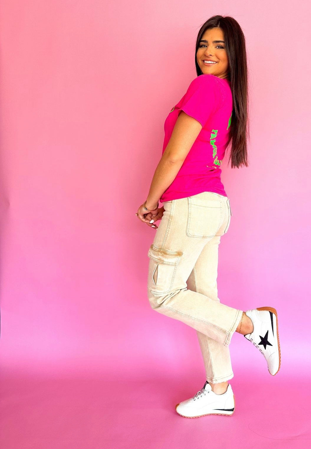 CARGO HIGH RISE JEANS