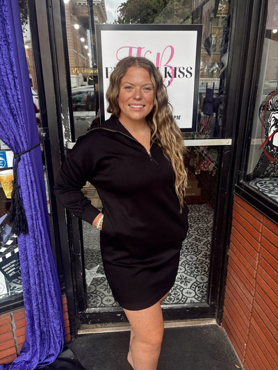 P.CILL QUARTER ZIP SWEATSHIRT DRESS