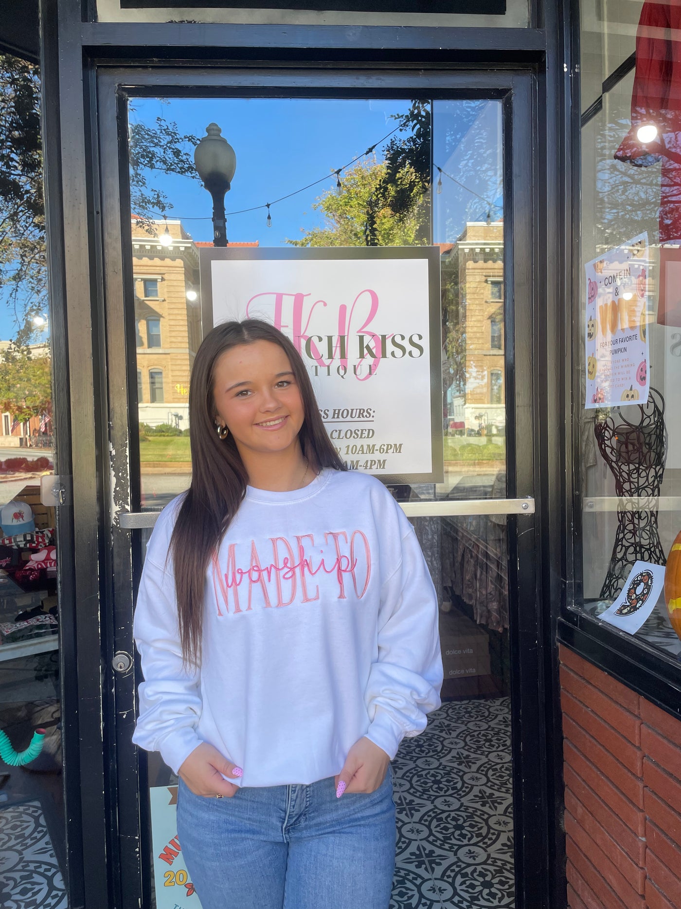 Made To Worship Embroidered Sweatshirt