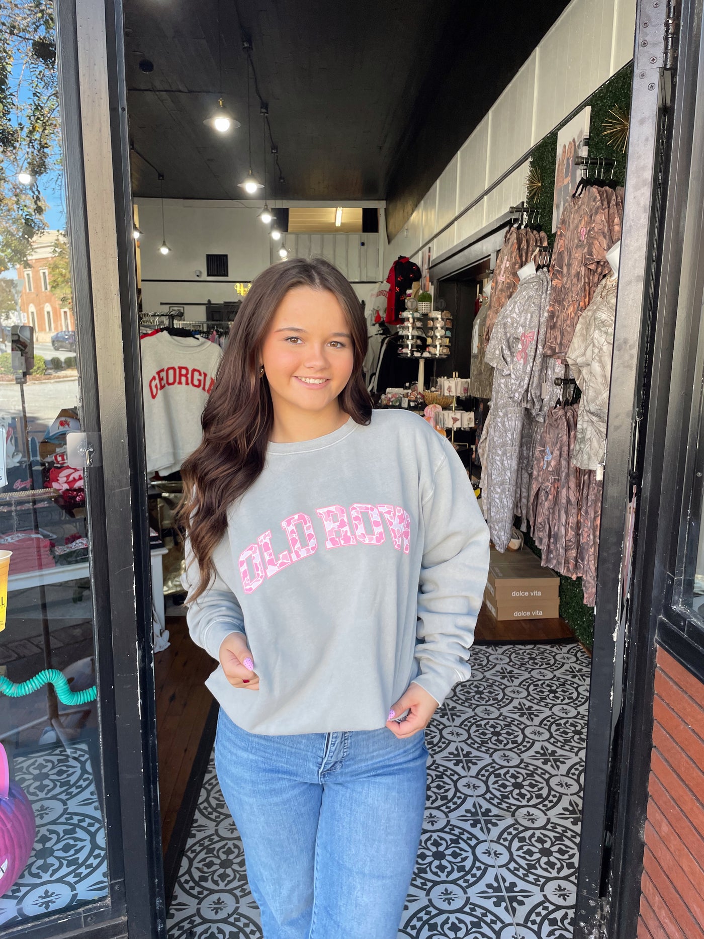 OLD ROW CAMO CREWNECK