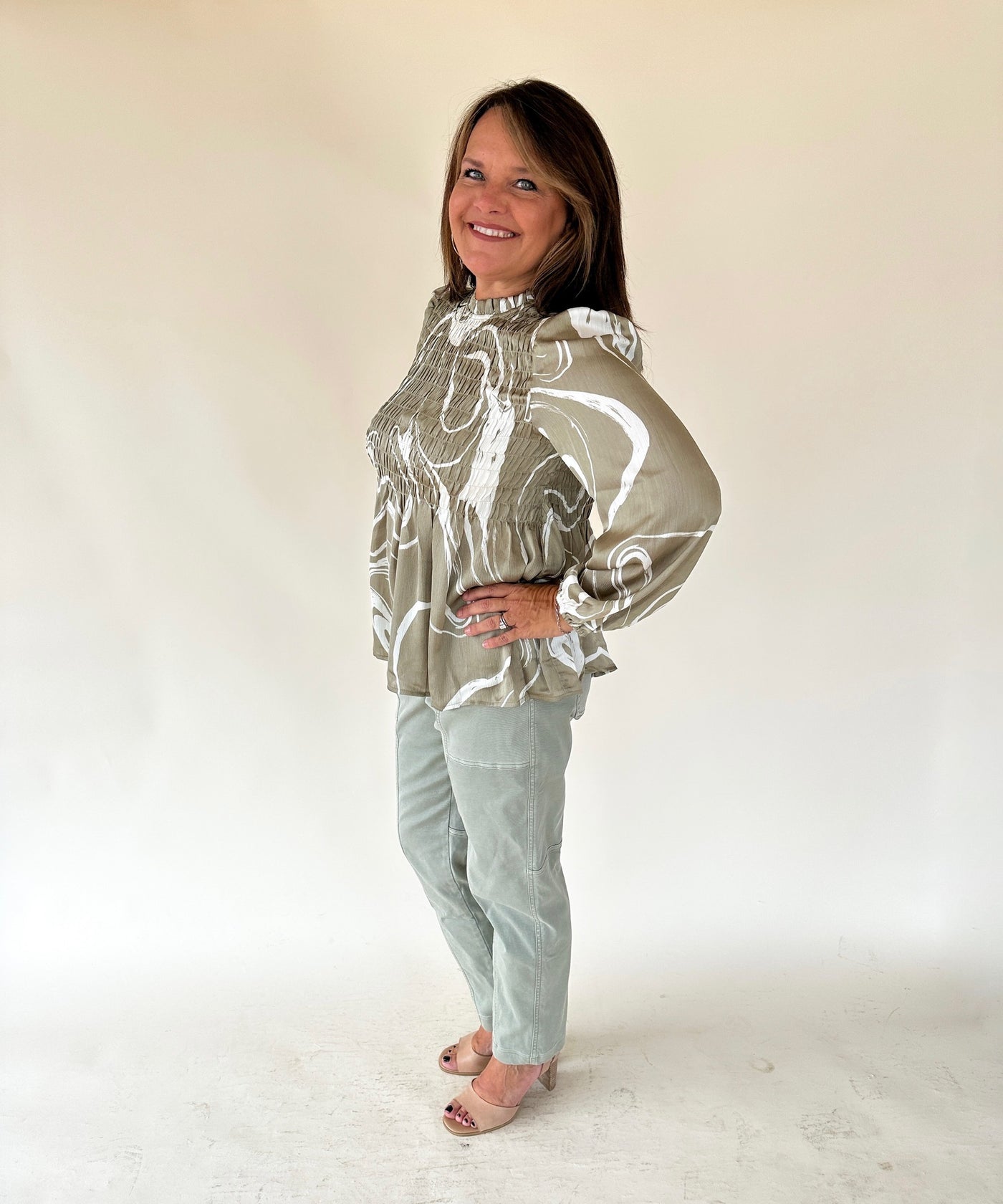 SWIRL PRINT TOP