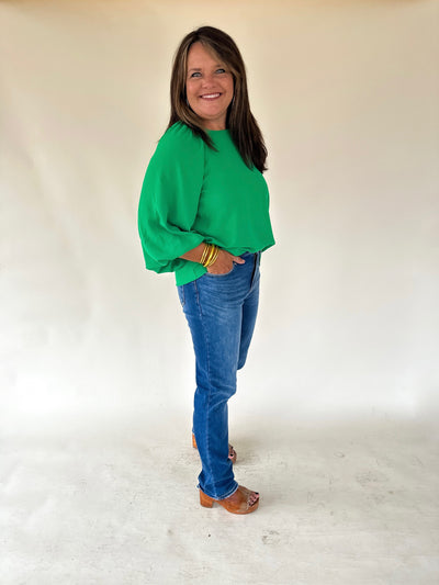 BALLOON SLEEVE RAGLAN TOP