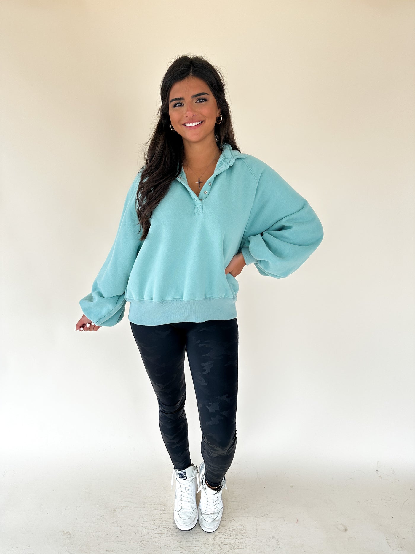 PIPER SNAP BUTTON COLLARED SWEATER