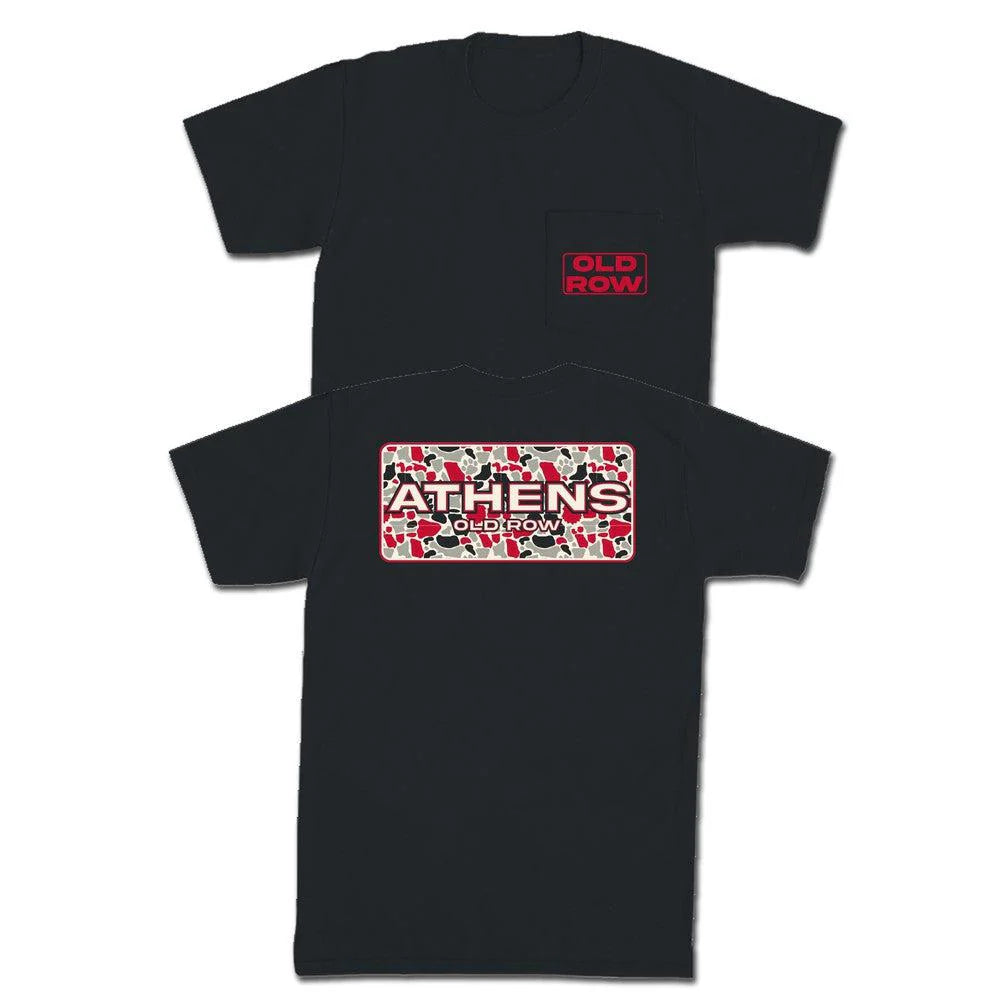 OLD ROW ATHENS CAMO POCKET TEE