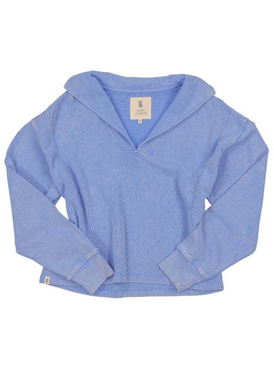 TERRY V-NECK PULLOVER