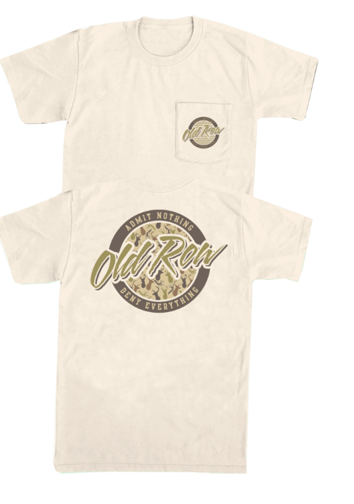 OLD ROW DEER CAMO CIRCLE LOGO POCKET TEE