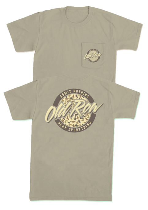 OLD ROW DUCK CAMO CIRCLE LOGO POCKET TEE