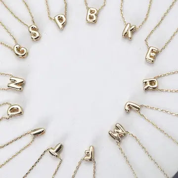 MINI 3D BUBBLE INITIAL NECKLACE