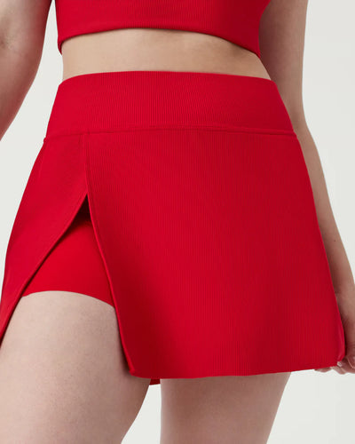 Contour Rib Front Slit Skort