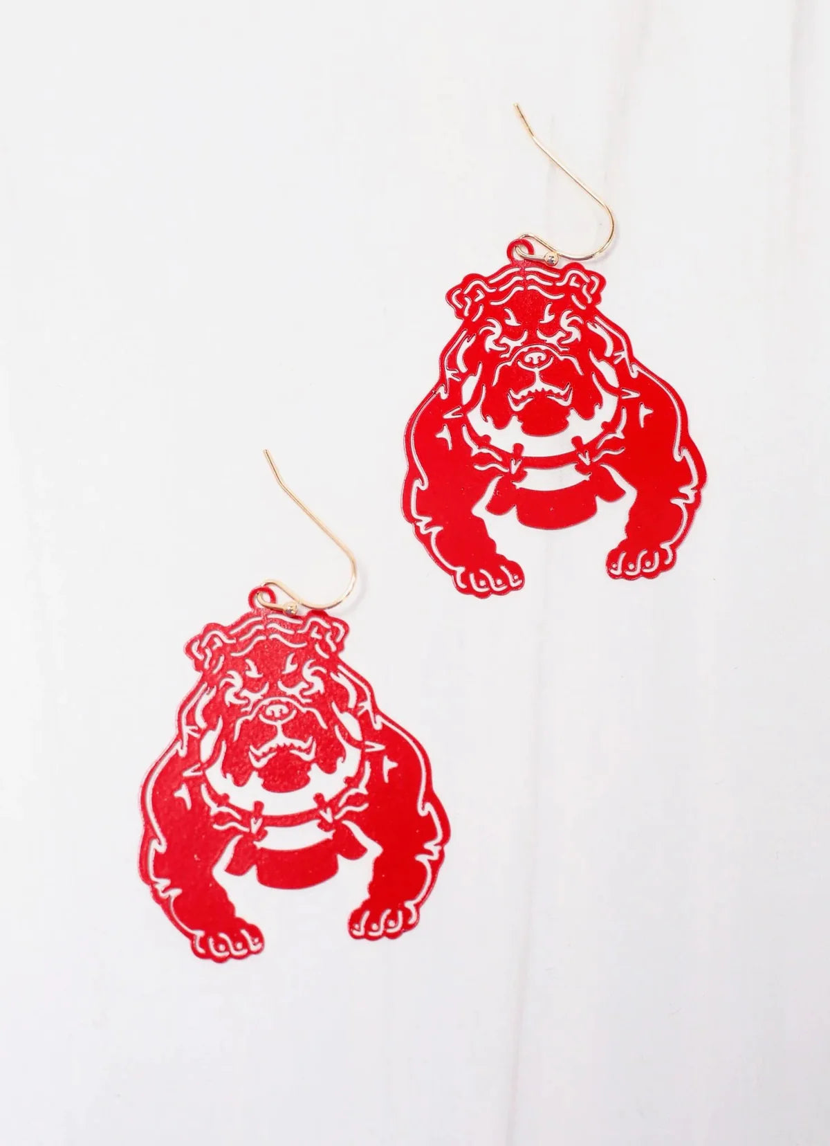 BULLDOG NATION CUTOUT EARRING