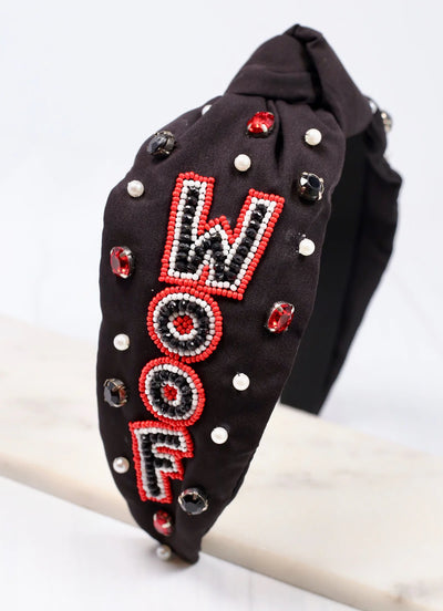 WOOF EMBELLISHED HEADBAND