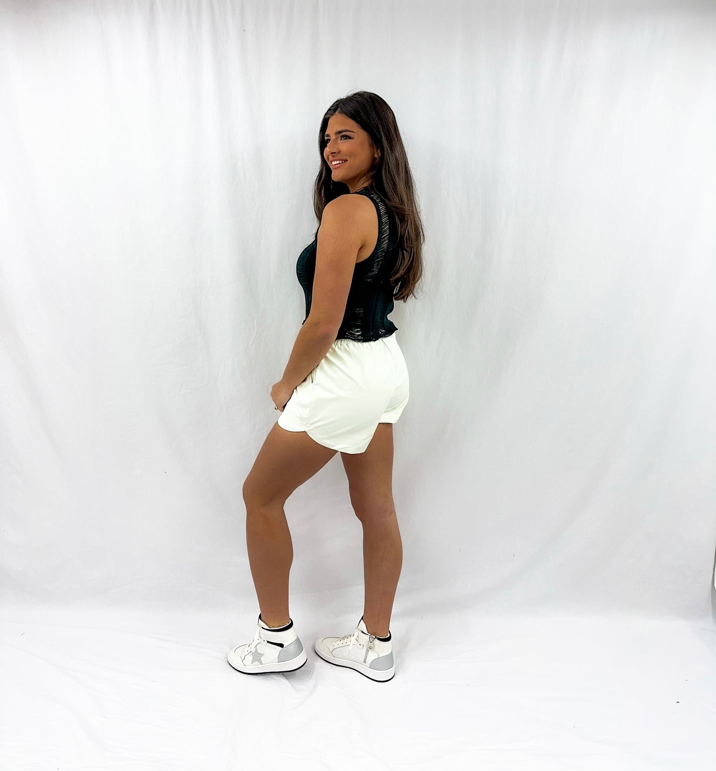JAYLANI LADDER KNIT CROP TOP