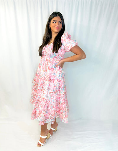 IVEY V NECK MIDI DRESS